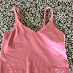 Lululemon Pink Crop Top with Built in Bra
